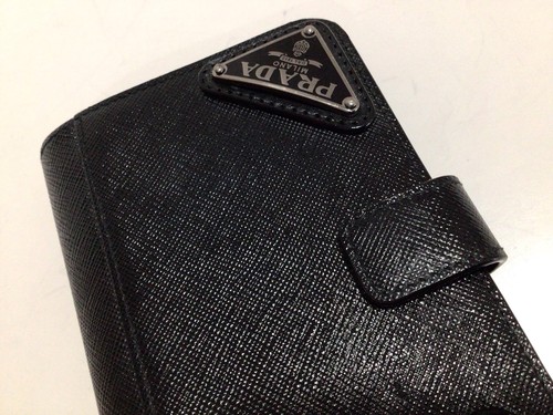 Prada triangolo logo pelle - prada,